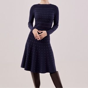 Love Bonito Venni Dotted Fit & Flare Dress